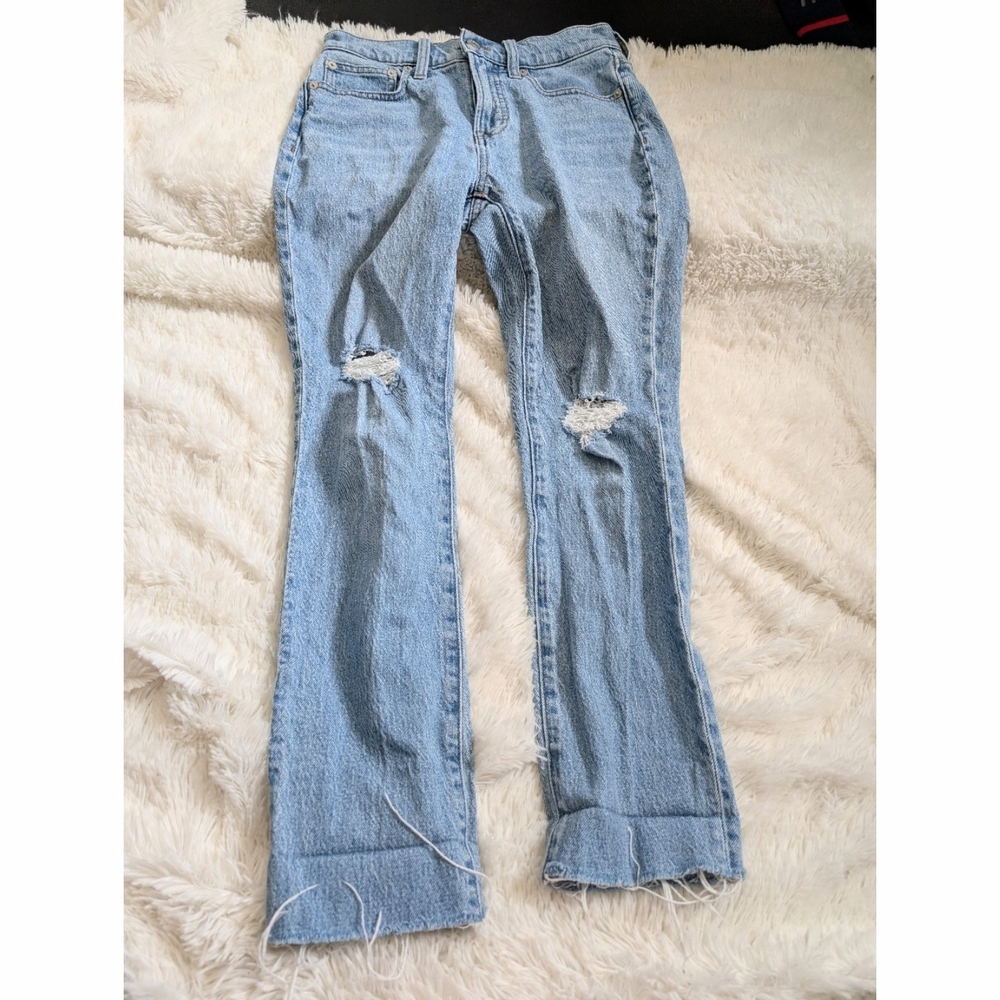 Madewell The Perfect Vintage Jean Distressed Raw Hemline Size 25 Petite